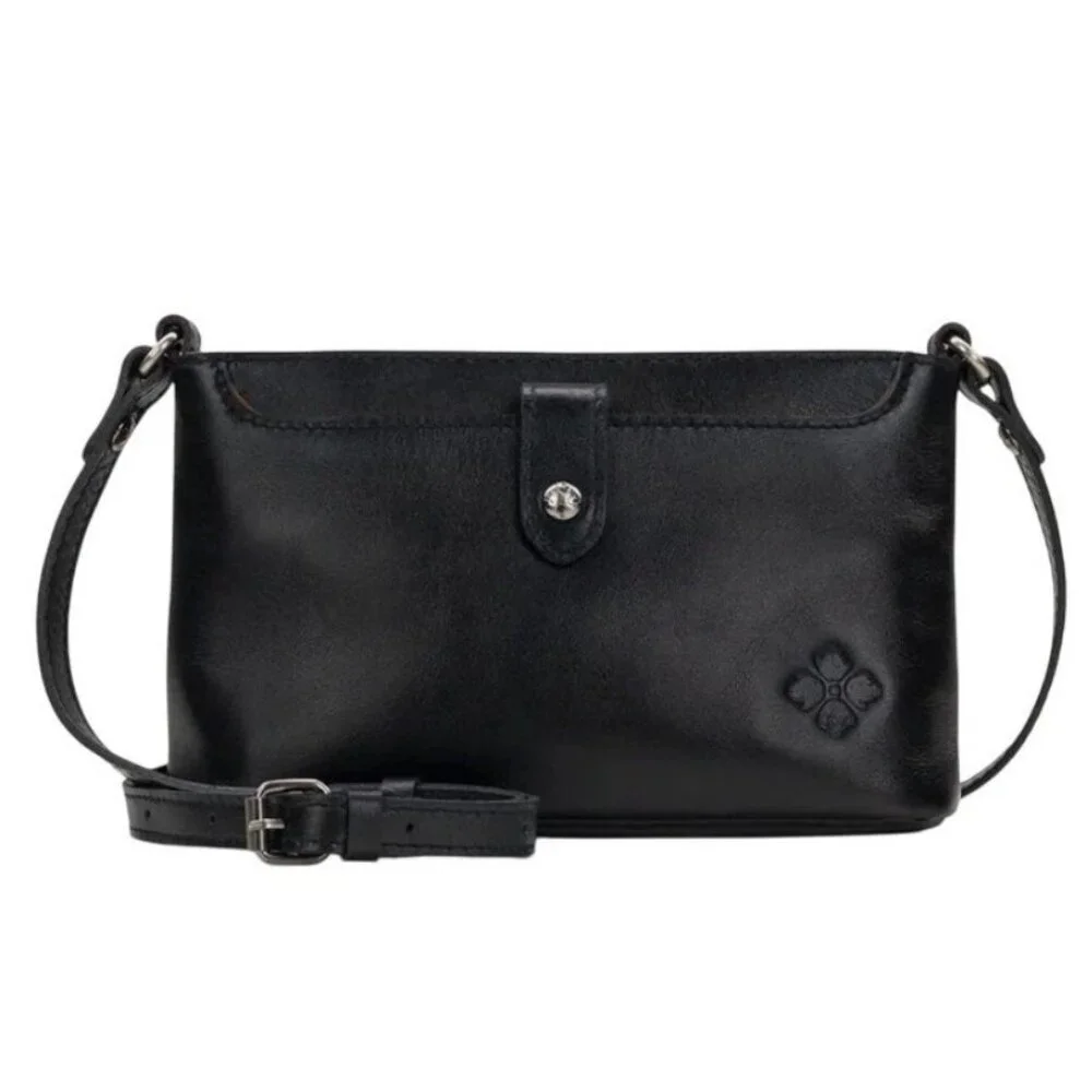 NWT PATRICIA NASH AIMEE Crossbody Bag BLACK Leather Classic Shoulder Handbag - Picture 1 of 11